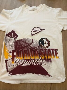 Nike Florida State Seminoles White Graphic Tee adult small